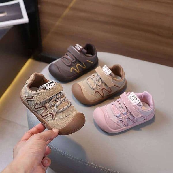 Autumn BoysGirl's Casual Round Toe Hook-loop Mesh Comfy Kid's Flat Shoe Solid Colors Anti-slip Daily Children Shoes 4-6Y X260112