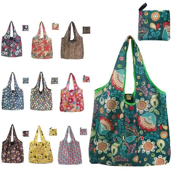 10Pcs Large Set Reusable Eco Bag Grocery Package Beach Toy Storage Bags Shoulder Shopping Pouch Foldable Tote 26Y0112