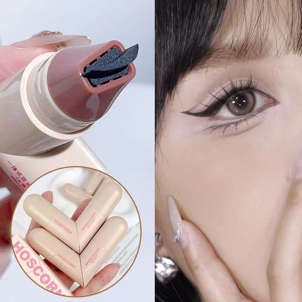 Luxury Lazy Eyeliner Integrated Eyeliner Stamp Dual-Head Rotatable Precise Outline Seal Lasting Waterproof Fast Drying Liquid Eye Liner Y260418