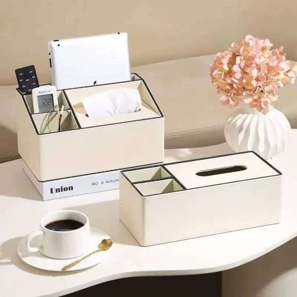 Decorative high appearance level light luxury leather box, multifunctional tissue box 26Y0113