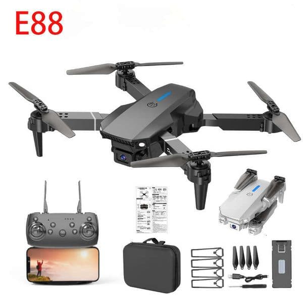 2025 New E88 Drone HD 4K Aerial Photography Quadcopter Altitude Hold Remote Control Aircraft Kuhangxin