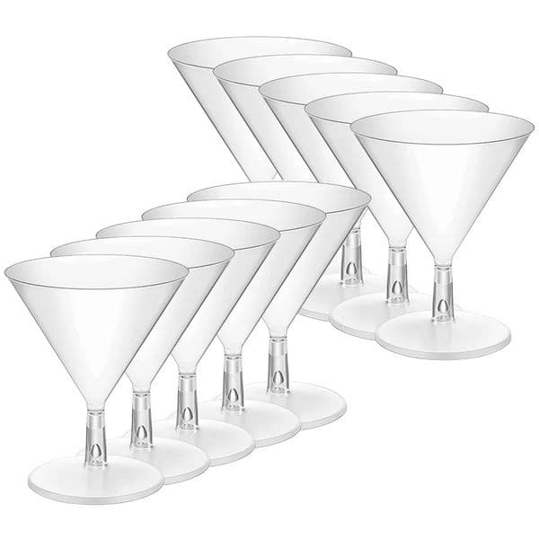 10 Pcs Wine Glass Party Cocktail Glasses Plastic Champagne Whiskey Cup Martini Coupe Abs Cups Bulk 260109