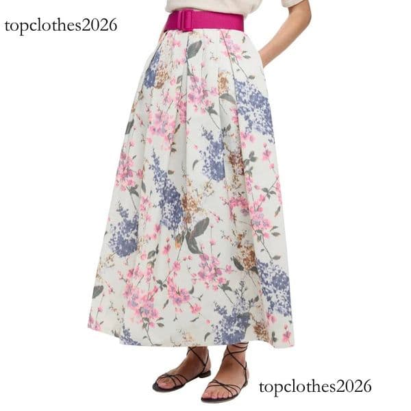 New Long Skirts Fashion Women High Waist Zipper A Line Contrast Patchwork Loose Elegant Party Looks Ladies Maxi Skirt