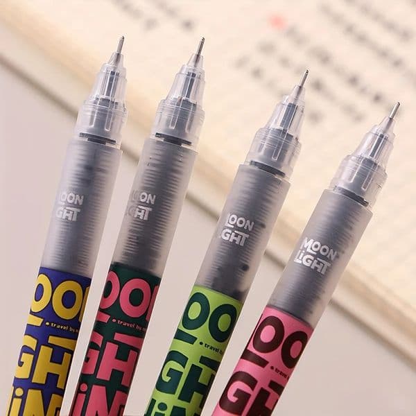9pcs Quick-Drying Ink Ballpoint Pen - 05mm Ultra-Fine Point - Liquid Ink - Black Ink - School Office Supplies 260112