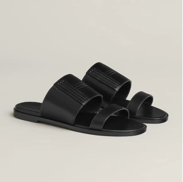 26SS Summer Women Mona Sandal Flats Calfskin Leather Slide Shoes Lambskin Insole Slip On Flip Flop Summer Street Footwear & Walking EU35-43