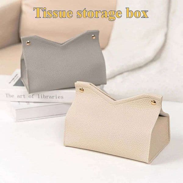 Leather Tissue Box Storage For Car Toilet Home Living Room Decoration Bedroom Kitchen Desktop Nordic Large Boxes 26Y0113