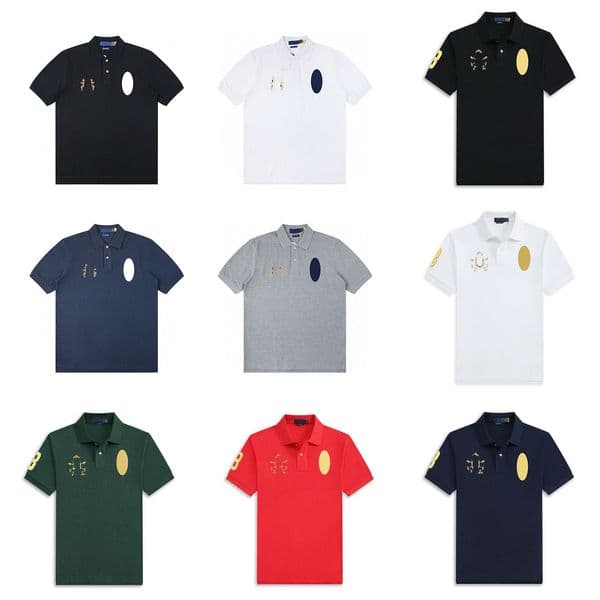 Designer Men's Polo Shirt Embroidery Pattern Cotton T Shirt Summer Casual Business Slim Polo Shirts Men Women