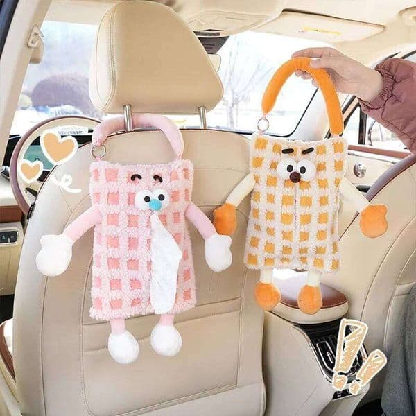 tissue cartoon monster seat back towel hanging bag Car paper box interior decoration supplies 26Y0113