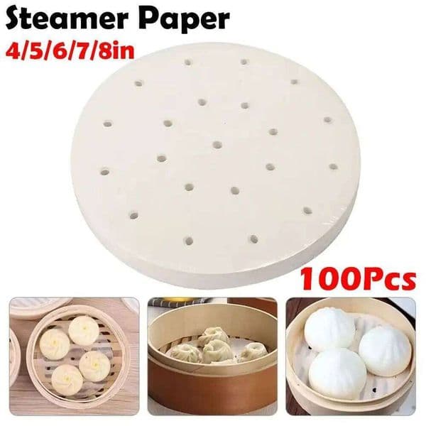 100Pcs Steamed Buns Pastries Non-stick Dim Sum Bread Bakery Paper Restaurant Kitchen Cooking Tools 26Y0113