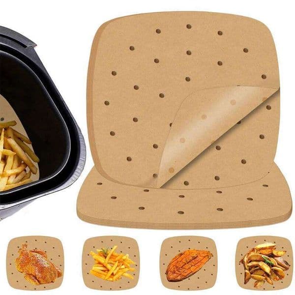 Disposable Air Fryer Parchment Paper Non-Stick Steamer Liners for Oven Microwave Steaming Basket 26Y0113