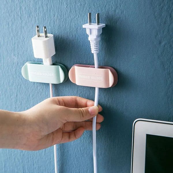 Clamp Cable Plugs Organizer Wire Clips PunchFree Adapter Fixing Device Holder Retainer Thread Fixer Universal Hook 260113