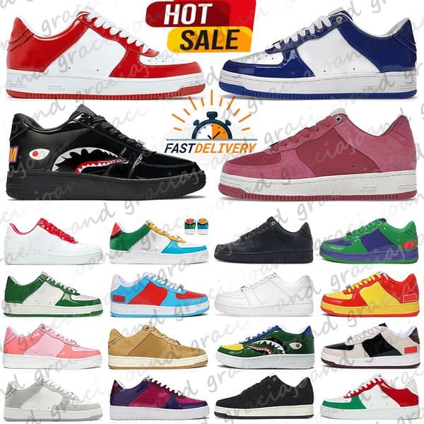 Unisex Designer Casual Leather Sneakers Platform Outdoor Jogging Trainers White Silver Black Camo Orange Brown Beige Navy With Box 36-45