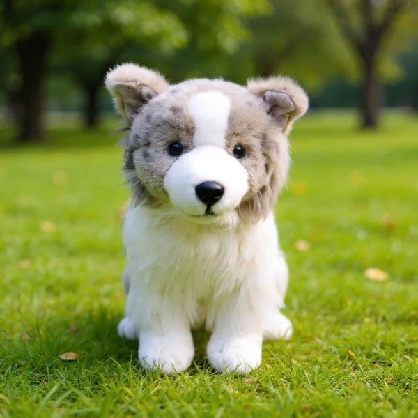 Realistic Border Collie Plush Toy Highly Detailed Soft Hugable Stuffed Animal Comforting Playmate Gift for Kids 260108
