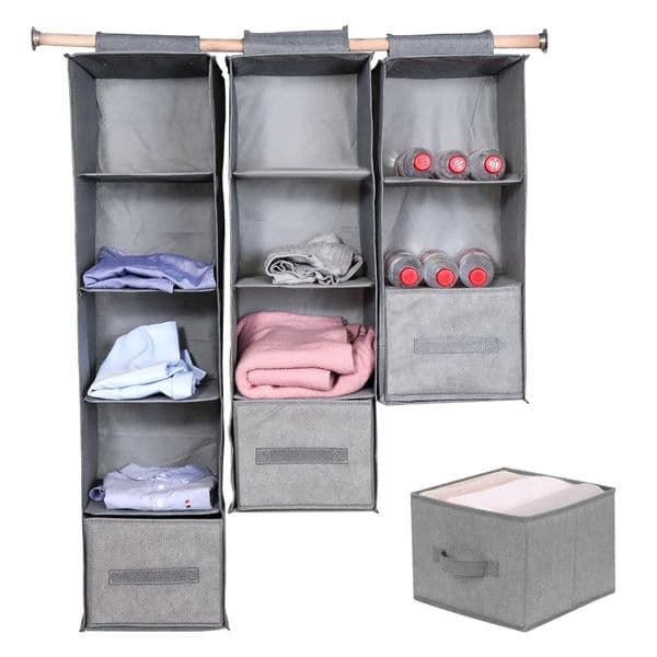 1345Layer Storage hanging bag multifunctional clothing organizing Foldable Closet Clothes Sorting Bag Pouch 260113