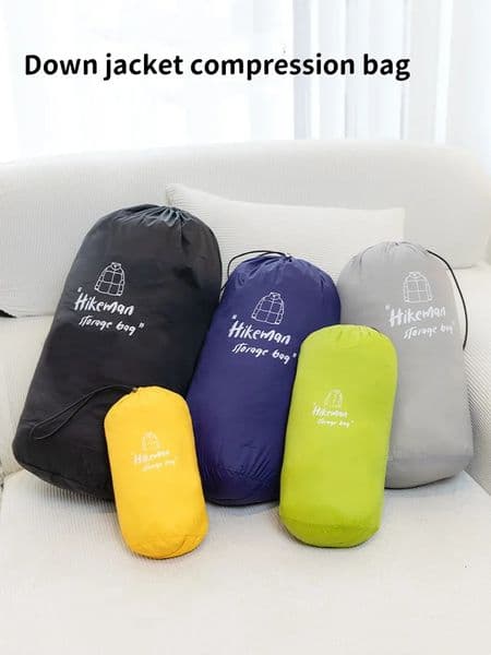Outdoor Camping Down Jacket Storage Bag Portable Clothing Compression Travel Drawstring 260113
