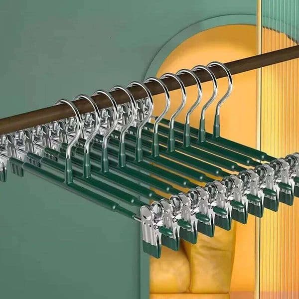 with Clips Adjustable SkirtHangers Women Non-Slip Trousers Hanger Jeans Clothes Hangers for Pants 26Y0113