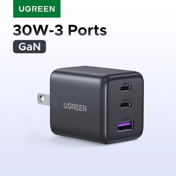 Car-mounted US Plug 30W GaN Mini PD 3.0 USB C Phone Charger For iPhone 17 16 15 Pro Max Samsung S25 Xiaomi Tablet iPad Air ddmytues