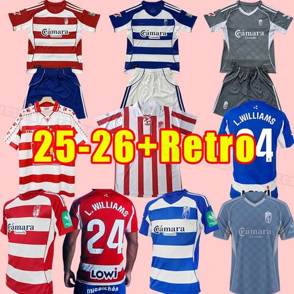 kits 25 26 Granada CF L.SUAREZ soccer jerseys 2025 2026 ABRAM A.PUERTAS D.MACHIS football shirts MONCHU M.MILLA D. HERRERA C.NEVA BACCA Retro 2005 06 1997 98