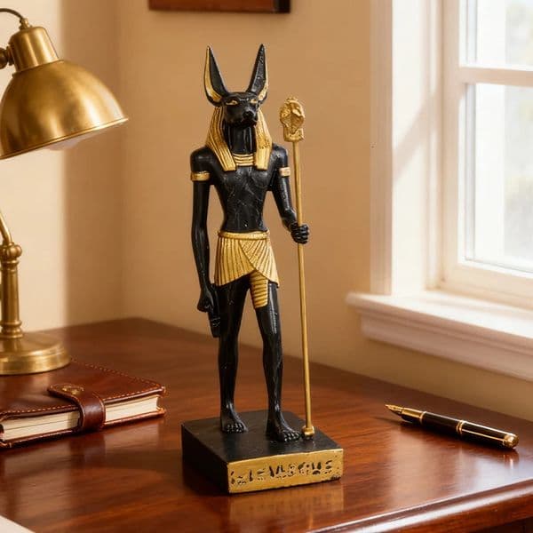 Egyptian Mythology Anubis Statue Resin Craft for Home Decoration in Bedroom Living Room and Study 260112BJ