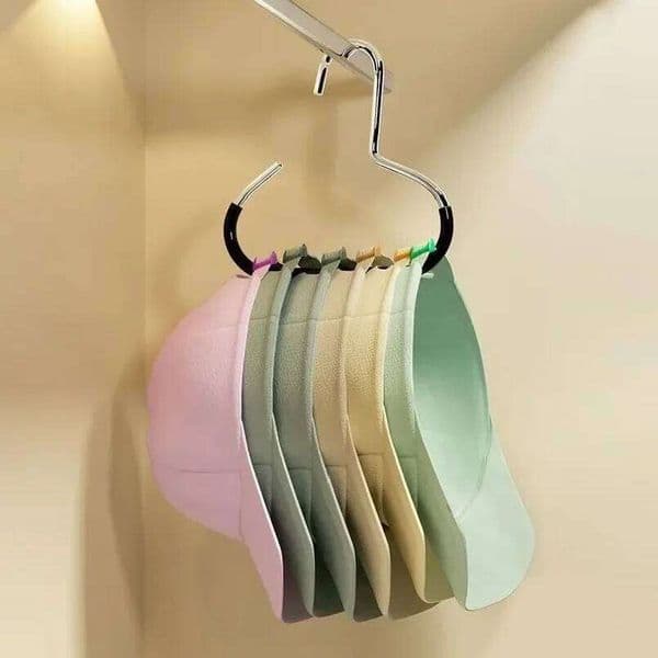 Durable Circle Ring Hanger Non-marking Non-slip Hat Storage Hook Scarf Towel Tie Hanging Rack 26Y0113