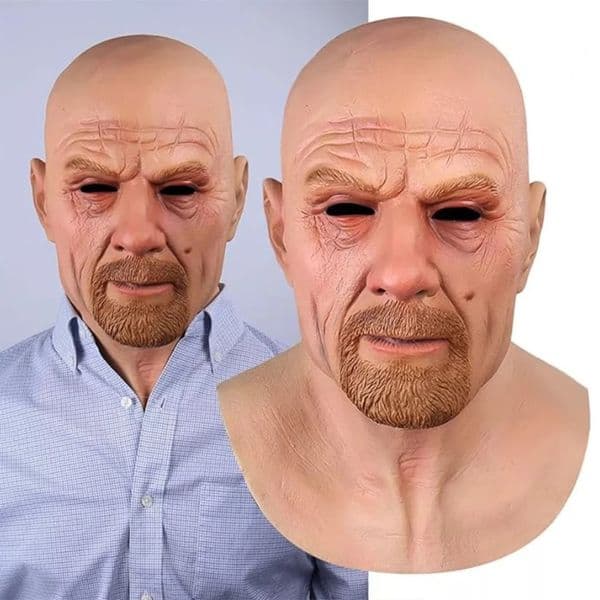 Halloween Realistic Elderly Mask Party Elderly Mask Old Woman Masks Halloween Creepy Wrinkle Face Mask Latex Cosplay Party Props 260107