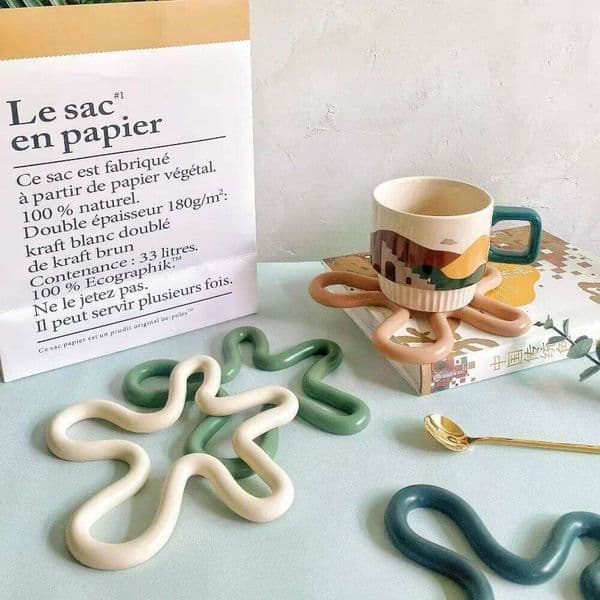 Geometrical Heat Resistant Silicone Mat Irregular Originality Multifunctional Applicable Kitchen Anti Scalding Placemat 26Y0113