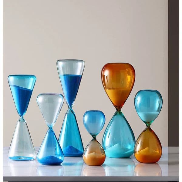 Creative Two-color Hourglass Decoration 5/15/30 Minute Timer Minimalist Style Jumping Colored Hourglass Home Decoration Nordic 260106