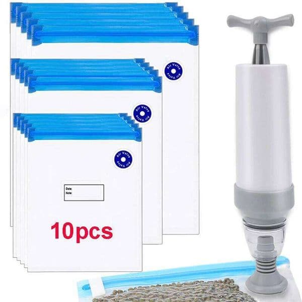 Reusable Bags 3D Printer Filament Electric Vacuum Air Valve Pump Sealing Vegetables Food Storage Zipper Bag 26Y0113