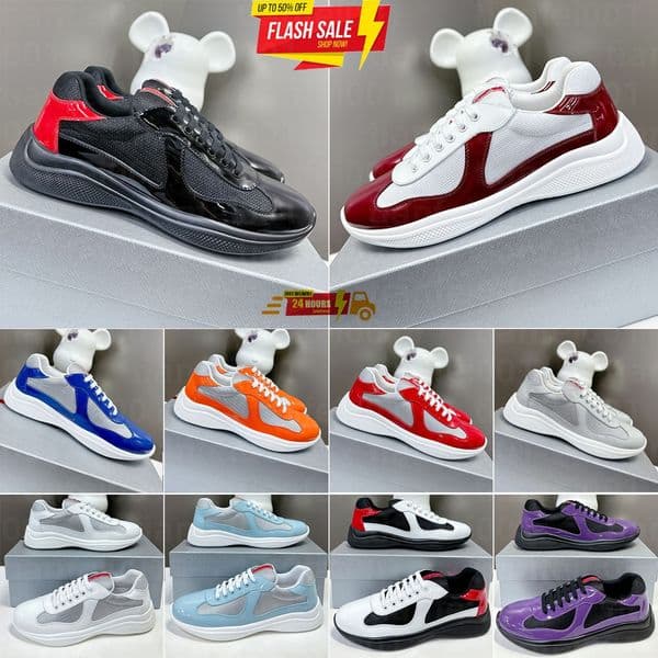 Designer shoes sneakers men women sports shoes chaussure mens trainers running shoes casual shoes American Cup Outdoor luxury black red Athletic B22