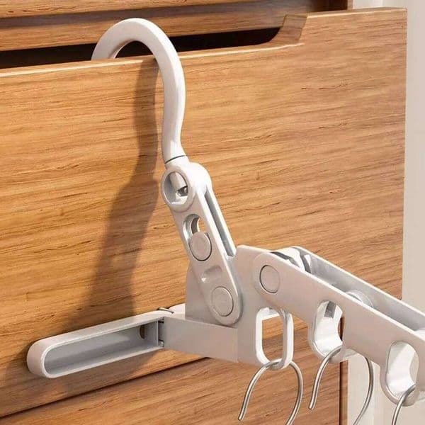 New Hotels Foldable Drying Rack Five-hole Multi-function Hook Angle Adjustable Clothes Hanger Travel 26Y0113