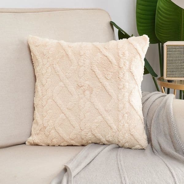 Pillow Case Kitinjoy Decorative Throw Pillow Covers 18x18 Soft Plush Faux Fur Cover For Bed Sofa Living Room y Case 251229