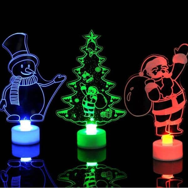 LED Mini Night Colorful Flashing Lights Snowman Lamp Christmas Ornament Birthday Party New Year's Decor Festive Lighting designer luxury Valentine's Day