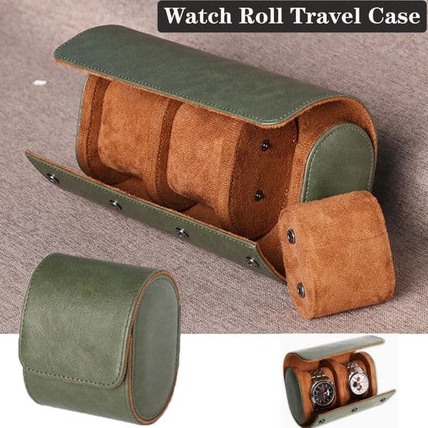 Leather Watch Roll 1 2 3 Slots y Genuine Storage Box Travel Bag Case Wacth Gift 260113BJ