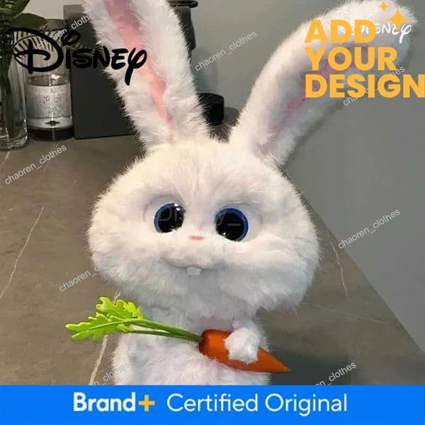 Designer Toy Disney pets secret lives cute rabbits plush carrots moving ears luxury Disney cartoon dolls room decorations birthdays Christmas gifts