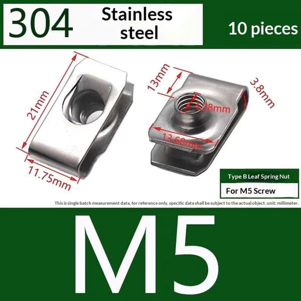 Customized Leaf Spring Nuts - 304 Stainless Steel/65 Manganese Steel Power Tool Accessories high quality