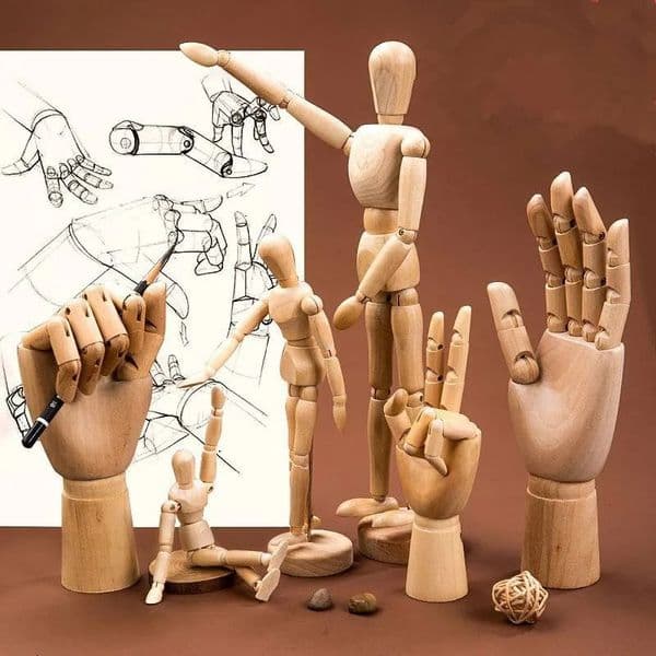 Artistic Wooden Sketch Mannequin with Movable Limbs - Perfect for Drawing Decoration Gift 260106
