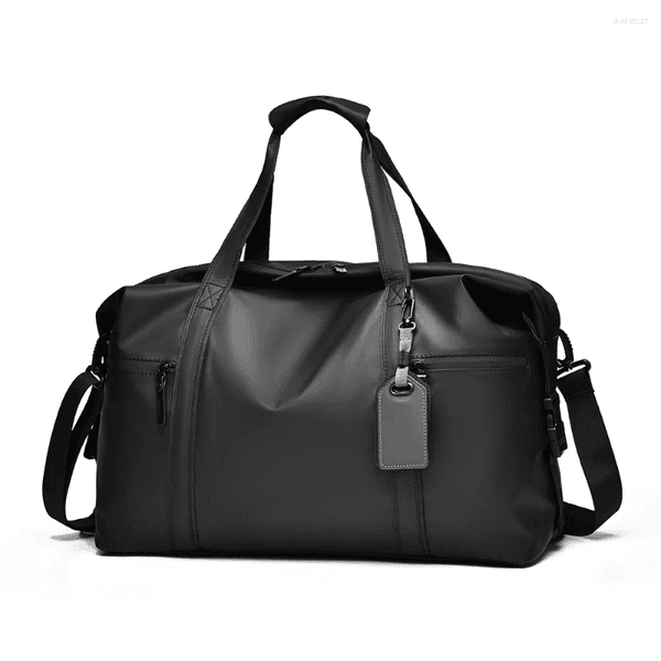 Duffel Bags 2026 Men's Travel Bag PU Solid Color Large Capacity Luggage Street Trend Outflow Poor Wear Resistant