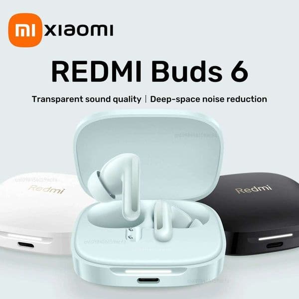 New Xiaomi Redmi Buds 6 TWS Earphone 49Db Active Noise Reduction Wireless Bluetooth 5.4 Dual Unit Headset women men