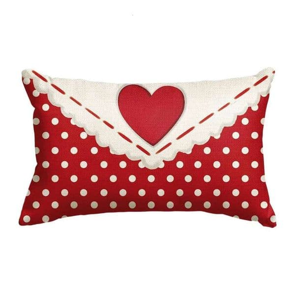 Valentine's Day 40x60cm Polka Dot Heart Pillowcase Valentine Home Decor Sofa Cushion Cover Polyester Soft Comfortable Skin Friendly 26H0113