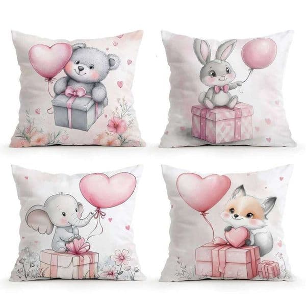 Valentine's Day Valentine'S Day Animal Pillowcase Printed Polyester 40/45/50cm Throw Pillowcover Decorative Sofa Cushion Pillowslip 26H0113
