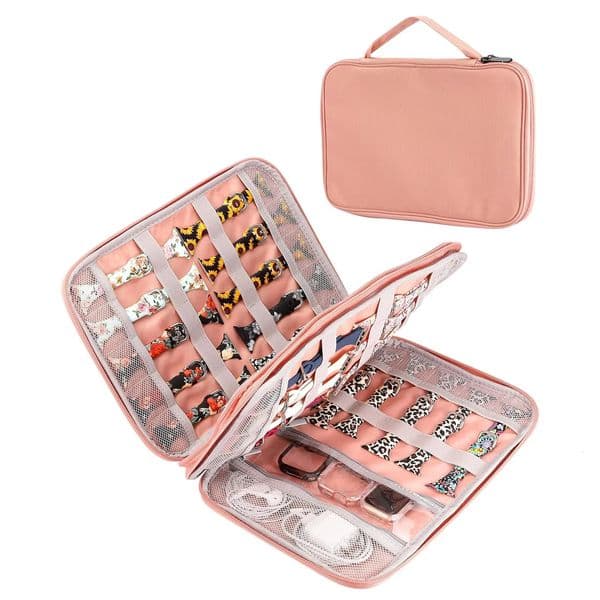 Watch Band Case Storage Hold 35 Straps Portable Organizer Bag Compatible with Apple Pin 260113