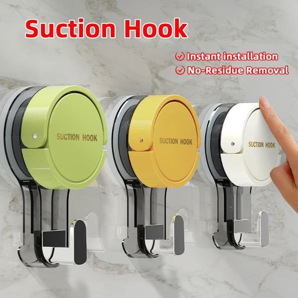 Suction Hooks Strong Vacuum Power Traceless NoDrilling Adhesive for Home Bathroom Kitchen Door Back and Toilet Area 260113