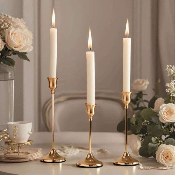 Valentine's Day Creative wrought iron electroplated candle holders, metal ornaments, European-style Western cuisine and wedding deco 26Y0114