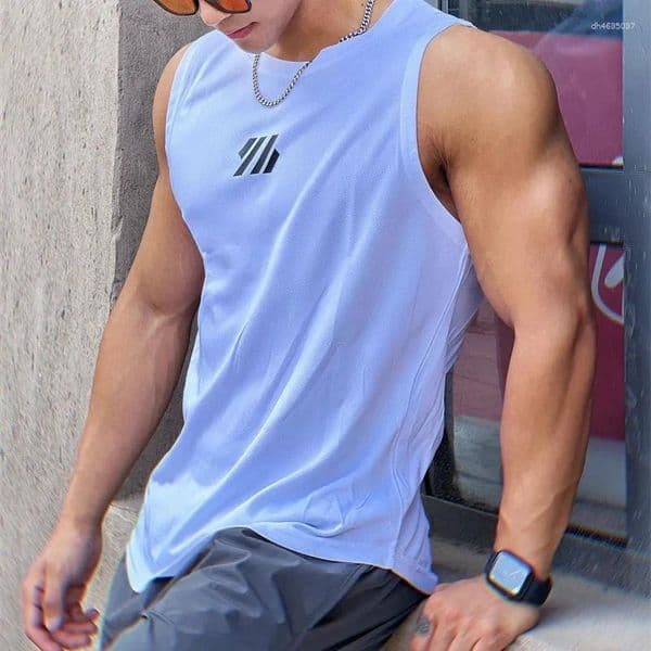 Men's Tank Tops 2026 Est Summer Gym Vest High Quality Mesh Shirt Sleeveless T-shirts Men Running Fitness Sports Clothing