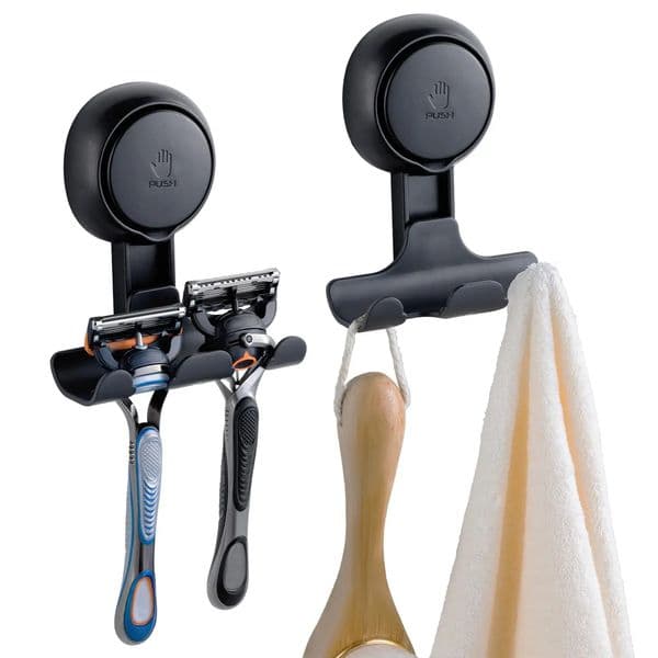 TAILI Shower Razor Hooks for Bathroom Kitchen Suction Cup Hook Powerful Vacuum Removable and Reusable 260113
