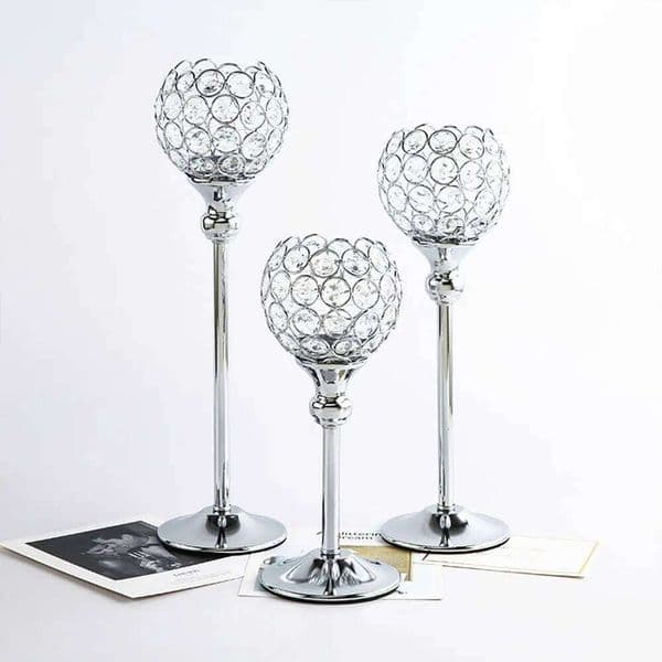 Valentine's Day Crystal Romantic Candlelight Dinner Home Decor Candle Holders Wedding Decoration Accessories Candlesticks For Candel 26Y0114