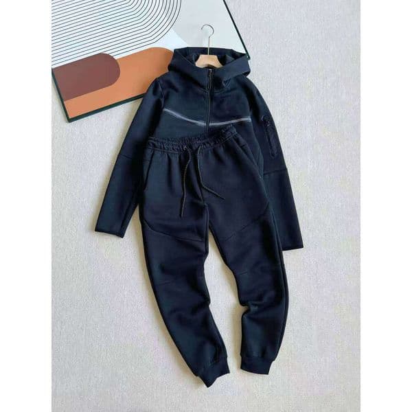 2026 Men's Sports Hooded Jacket Side Zipper Jogger Pants Style Casual Knit 26M0114