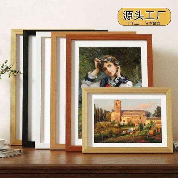Valentine's Day Large Size Wooden Photo Wall Gallery Rectangle Minimalist Style Extra Big Picture Frame Set for Living Room and Bedroom 26H0114