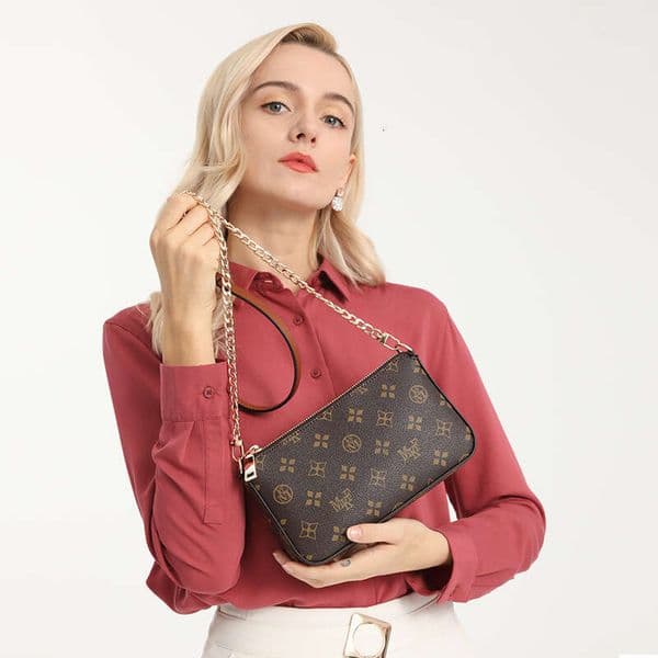 Women New Spring Summer Fashion Trendy Women's Crossbody Shoulder Printed Chain Small Square Bag