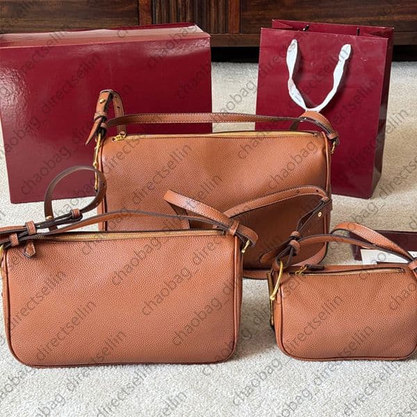 Half Horsebit Bags For Women Luxury Designer Bags Zipper Wallet Designer Woman Cowhide Leather Cross Body Bag Metal Hardware Purse Medium Handbags Shoulder Bag